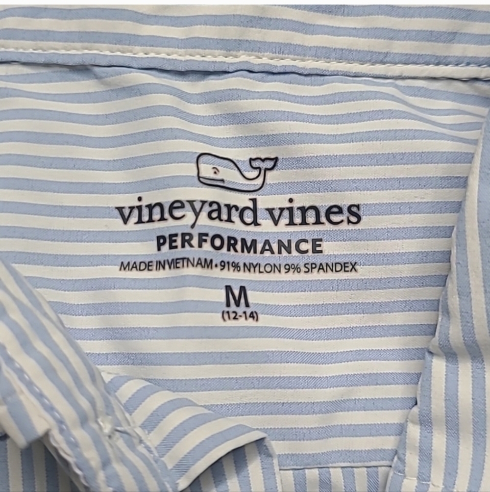 Vineyard Vines Blue and White Classic Casual Shirt - Picture 2 of 8